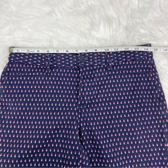 Gap Slim City Khakis Purple with Pink/White Teardrop Print Size 2 - Picture 7 of 9
